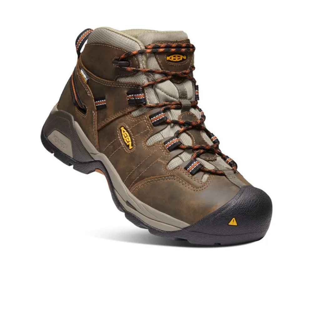 Discount Men'S Detroit Xt Waterproof Boot (Soft Toe) | Black Olive/Leather Brown Men Work Boots & Shoes
