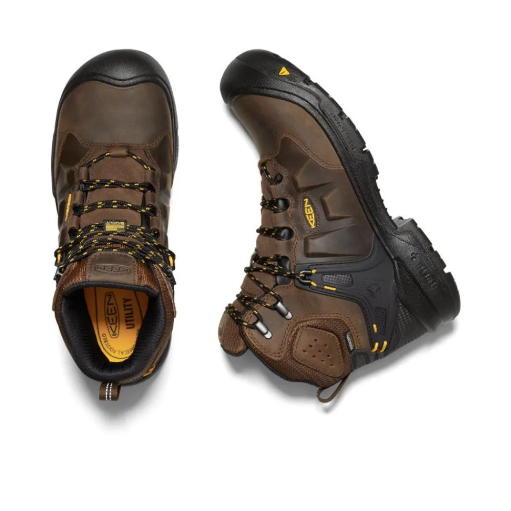 Outlet Men'S Dover 6" Waterproof (Carbon-Fiber Toe) | Dark Earth/Black Men Work Boots & Shoes