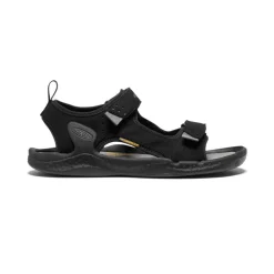 Best Men'S Drift Creek Two-Strap Sandal | Black/Steel Grey Men Sandals