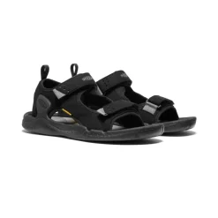 Best Men'S Drift Creek Two-Strap Sandal | Black/Steel Grey Men Sandals