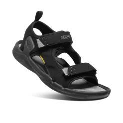 Best Men'S Drift Creek Two-Strap Sandal | Black/Steel Grey Men Sandals