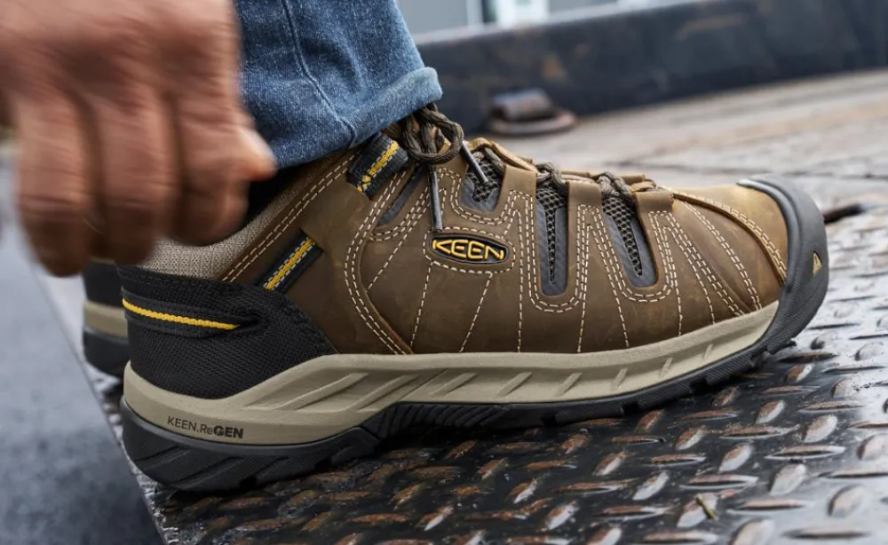 Sale Men'S Flint Ii (Soft Toe) | Cascade Brown/Golden Rod Men Work Boots & Shoes