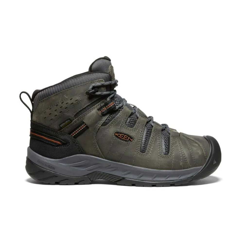 Hot Men'S Flint Ii Waterproof Mid (Soft Toe) | Steel Grey/Tortoise Shell Men Work Boots & Shoes