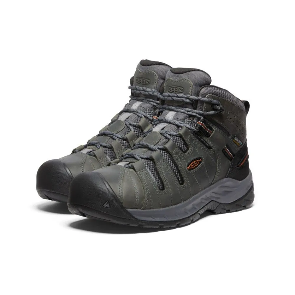 Hot Men'S Flint Ii Waterproof Mid (Soft Toe) | Steel Grey/Tortoise Shell Men Work Boots & Shoes