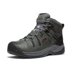 Hot Men'S Flint Ii Waterproof Mid (Soft Toe) | Steel Grey/Tortoise Shell Men Work Boots & Shoes