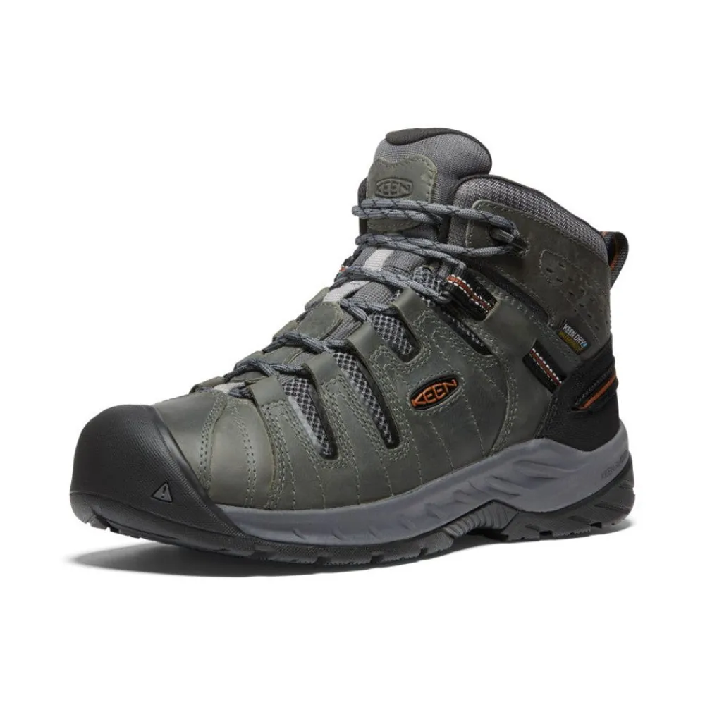 Hot Men'S Flint Ii Waterproof Mid (Soft Toe) | Steel Grey/Tortoise Shell Men Work Boots & Shoes