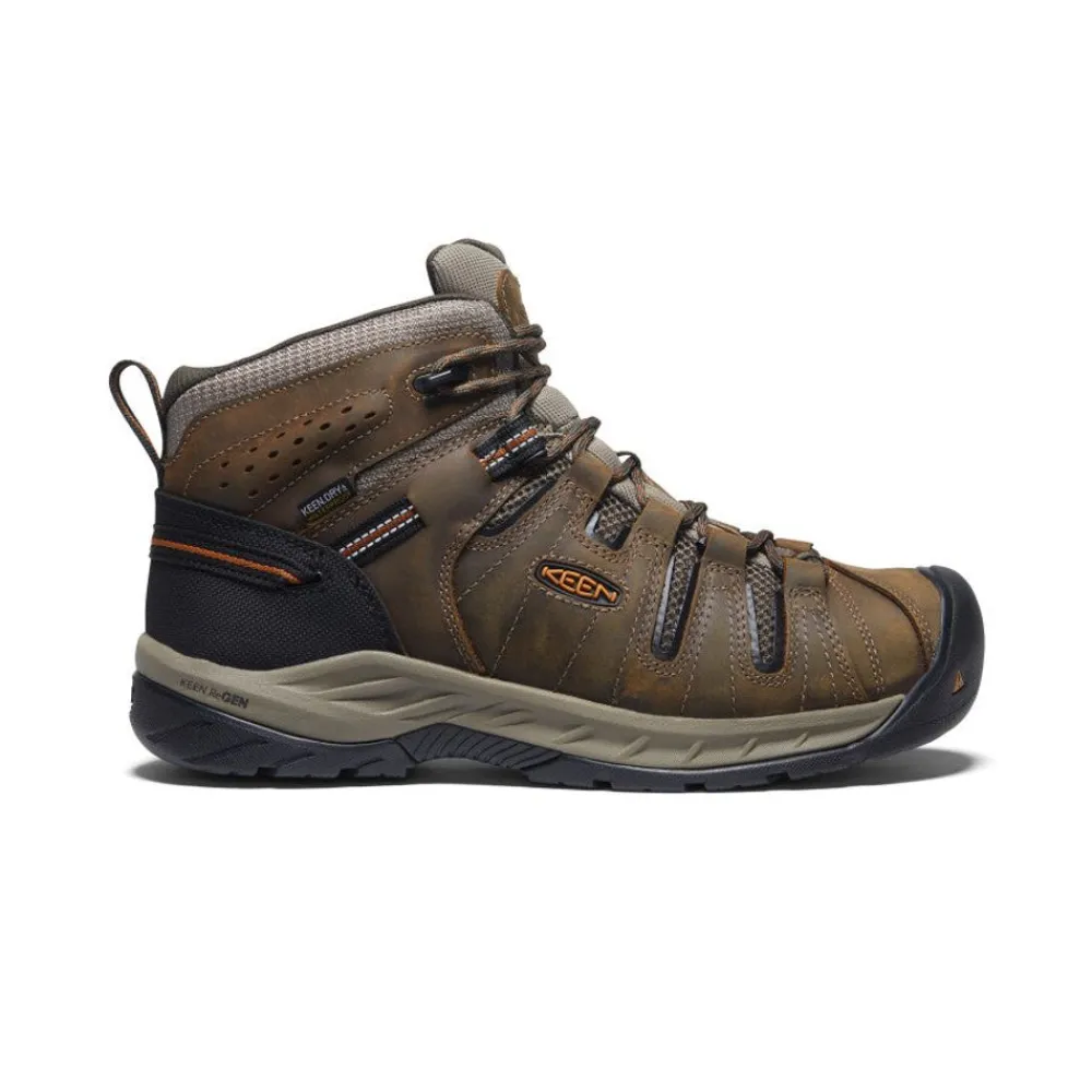 Hot Men'S Flint Ii Waterproof Mid (Soft Toe) | Black Olive/Brindle Men Work Boots & Shoes
