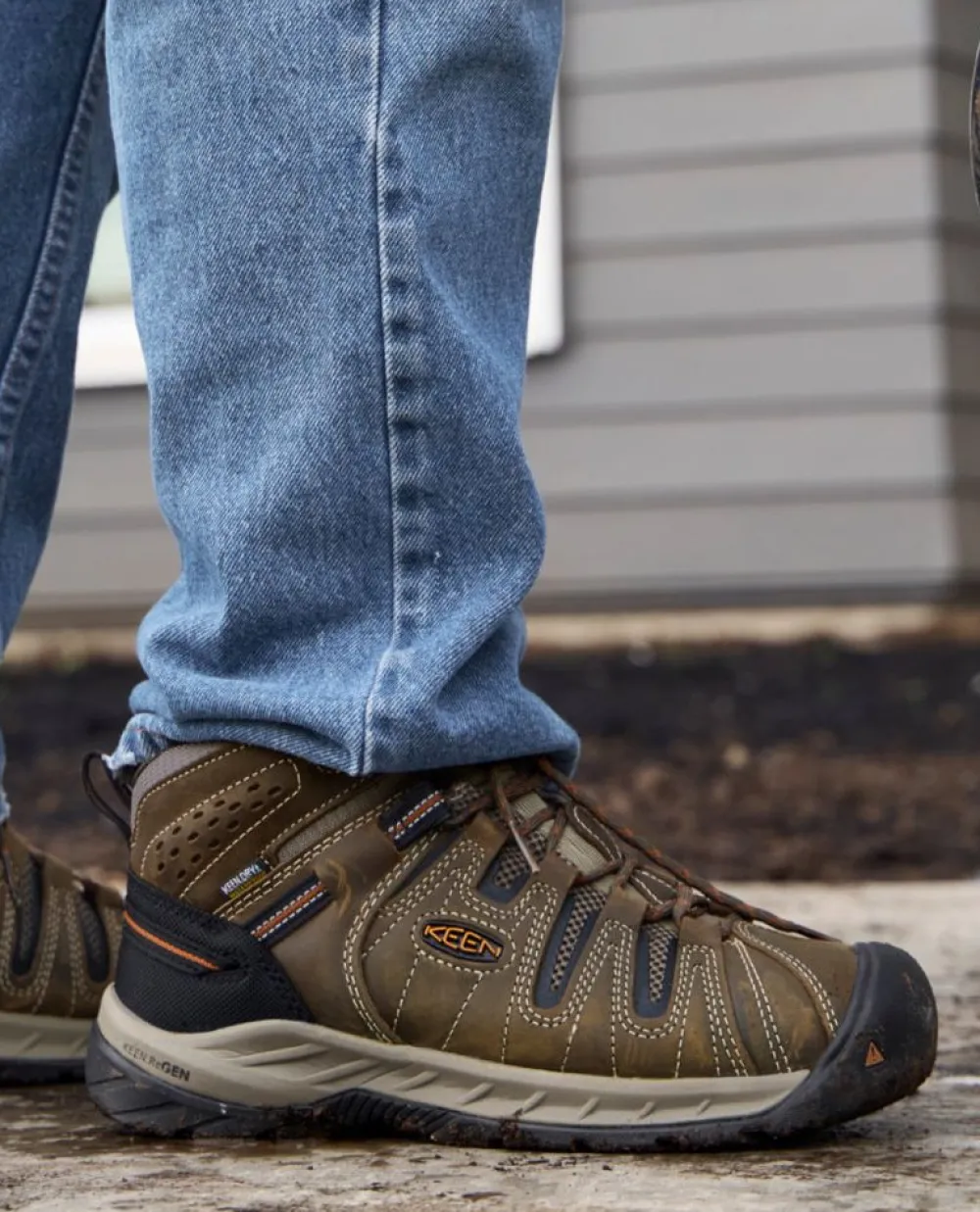 Hot Men'S Flint Ii Waterproof Mid (Soft Toe) | Black Olive/Brindle Men Work Boots & Shoes