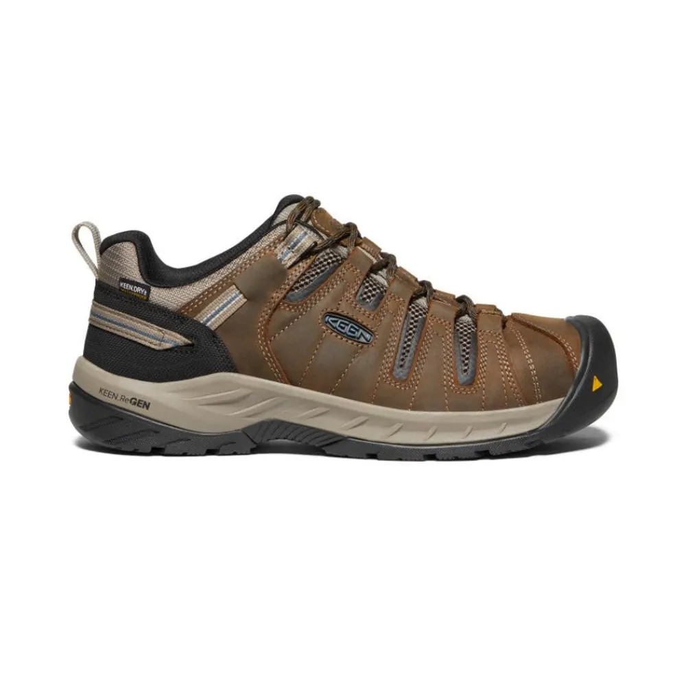 Hot Men'S Flint Ii Waterproof (Steel Toe) | Cascade Brown/Orion Blue Men Work Boots & Shoes