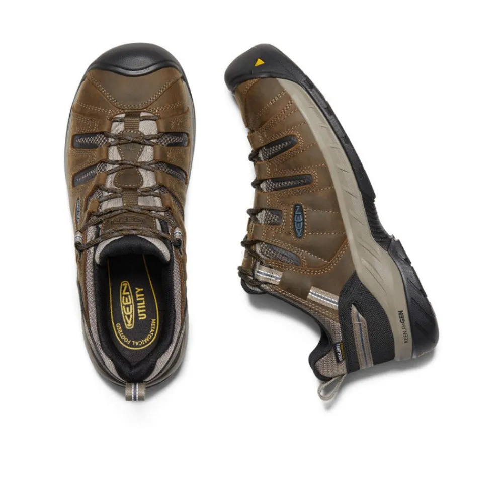 Hot Men'S Flint Ii Waterproof (Steel Toe) | Cascade Brown/Orion Blue Men Work Boots & Shoes