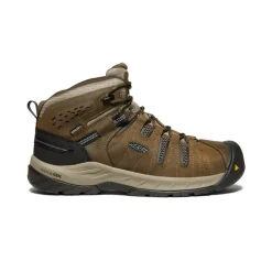 Clearance Men'S Flint Ii Waterproof Boot (Steel Toe) | Cascade Brown/Orion Blue Men Work Boots & Shoes