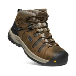 Clearance Men'S Flint Ii Waterproof Boot (Steel Toe) | Cascade Brown/Orion Blue Men Work Boots & Shoes