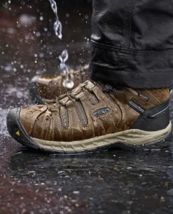 Clearance Men'S Flint Ii Waterproof Boot (Steel Toe) | Cascade Brown/Orion Blue Men Work Boots & Shoes