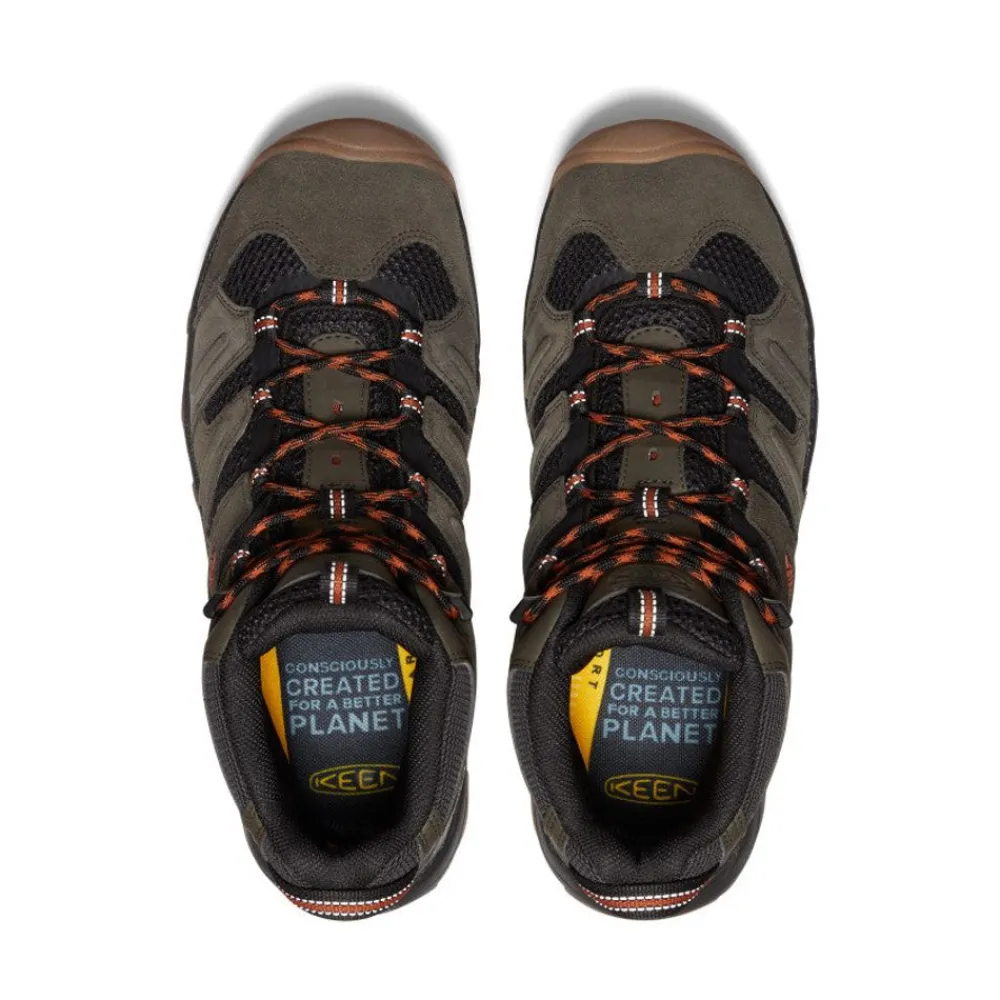 New Men'S Headout Waterproof Hiking Boot | Black Olive/Fossil Orange Men Boots