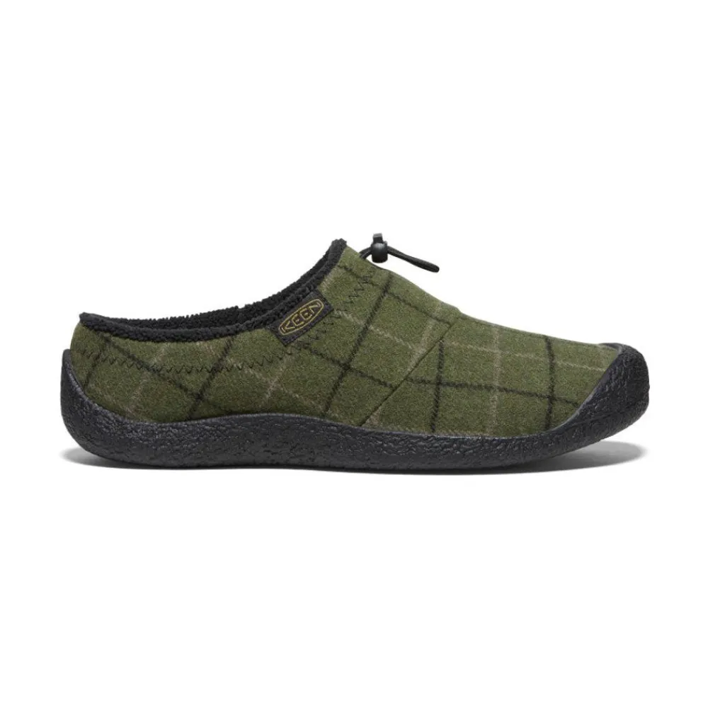 Fashion Men'S Howser Iii Slide | Dark Olive Plaid Men Slip-Ons
