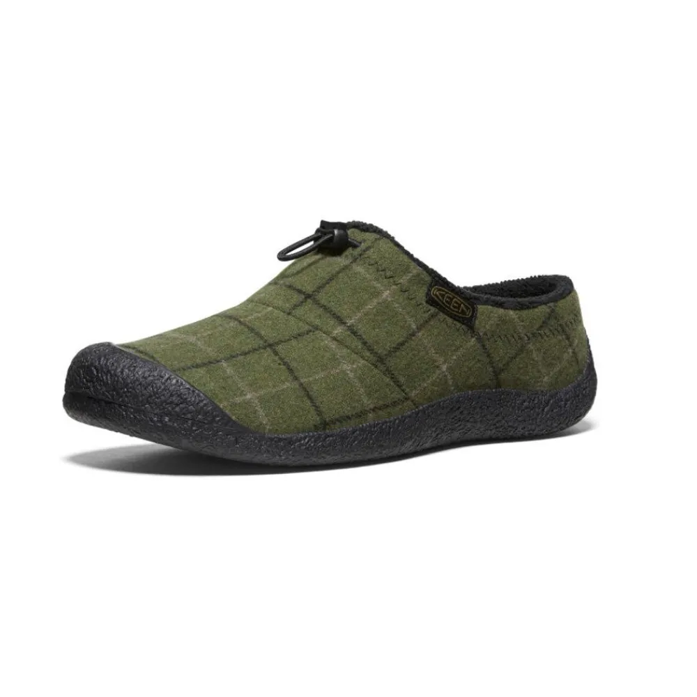 Fashion Men'S Howser Iii Slide | Dark Olive Plaid Men Slip-Ons