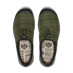 Fashion Men'S Howser Iii Slide | Dark Olive Plaid Men Slip-Ons