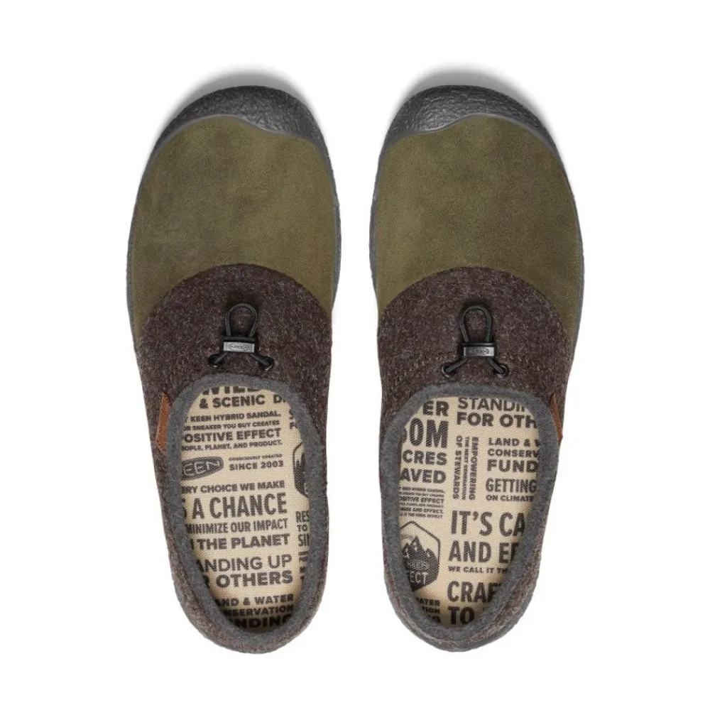Clearance Men'S Howser Iii Slide | Dark Brown Felt/Canteen Men Slip-Ons