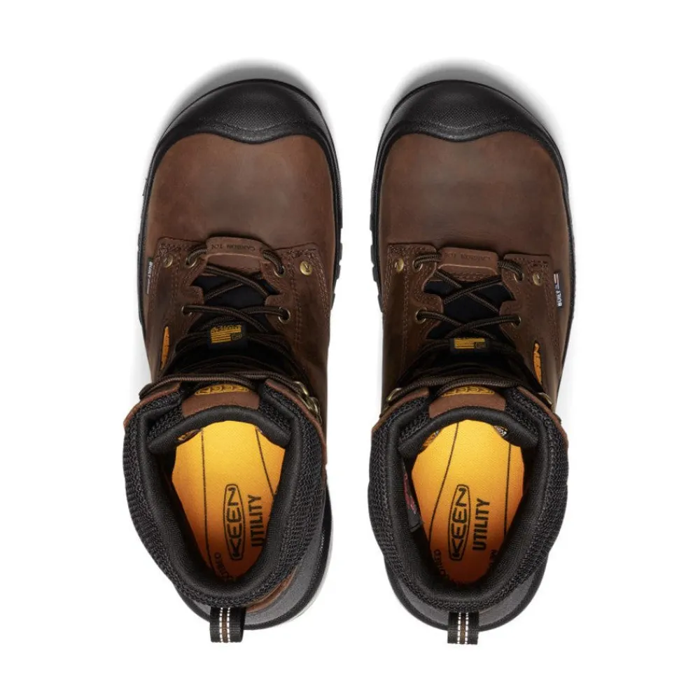 Hot Men'S Independence 8" Insulated Waterproof Boot (Carbon Fiber Toe) | Dark Earth/Black Men Work Boots & Shoes