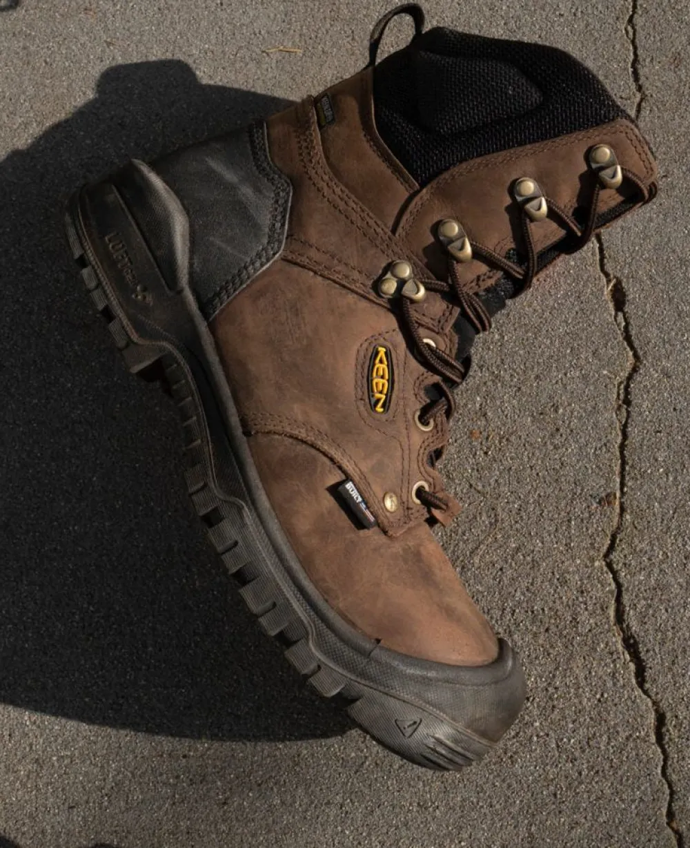 Hot Men'S Independence 8" Insulated Waterproof Boot (Carbon Fiber Toe) | Dark Earth/Black Men Work Boots & Shoes