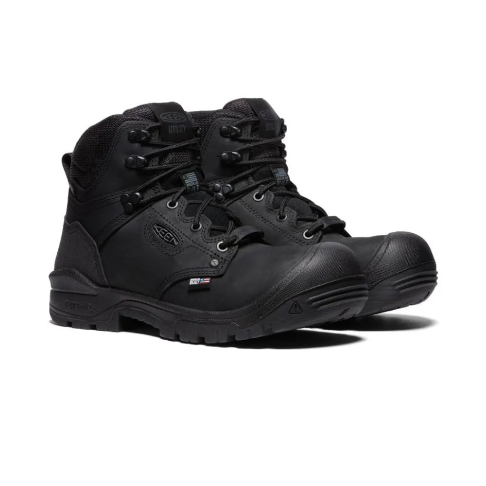 New Men'S Independence 6" Waterproof Boot (Carbon Fiber Toe) | Black/Black Men Work Boots & Shoes