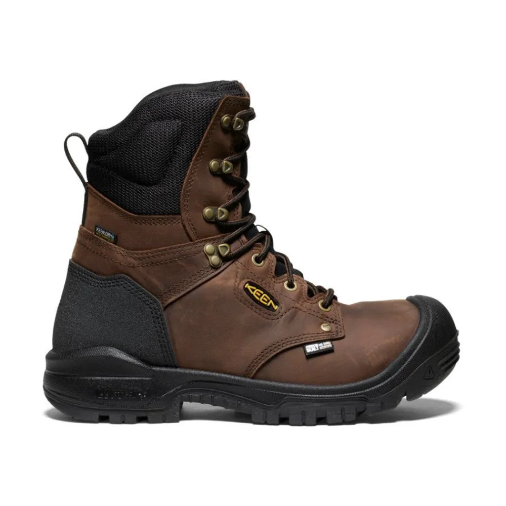 Discount Men'S Independence 8" Waterproof Boot (Soft Toe) | Dark Earth/Black Men Work Boots & Shoes