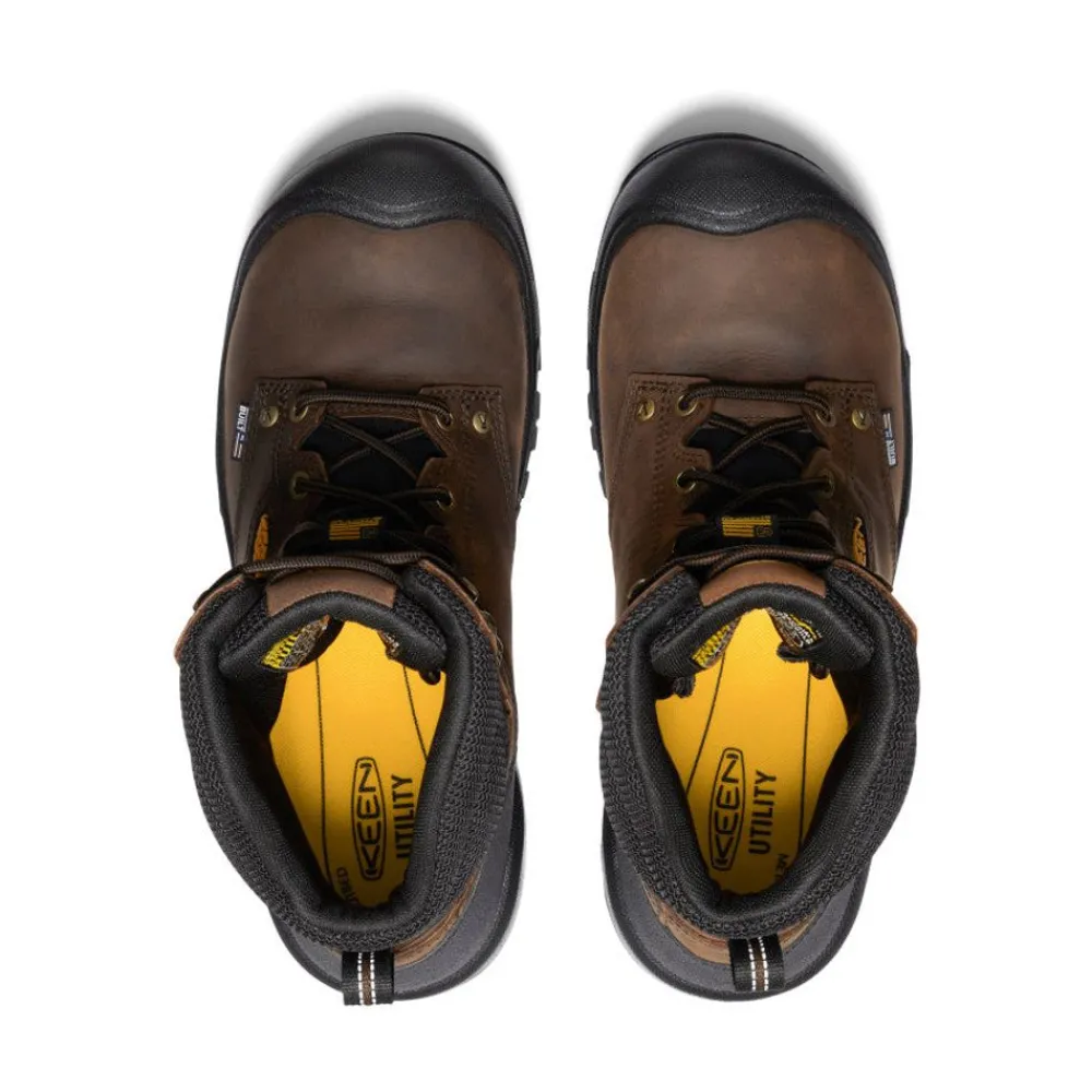 Discount Men'S Independence 8" Waterproof Boot (Soft Toe) | Dark Earth/Black Men Work Boots & Shoes