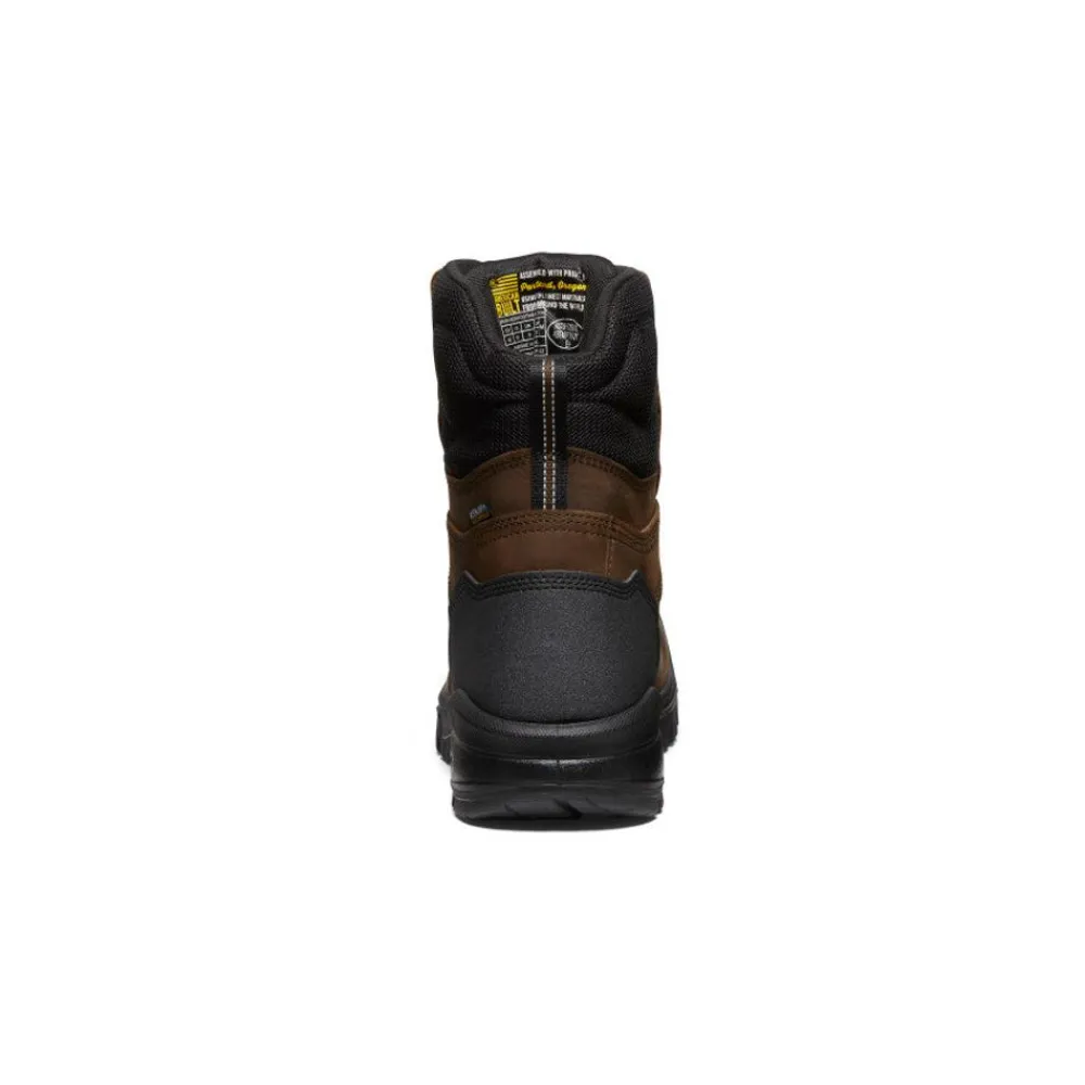 Discount Men'S Independence 8" Waterproof Boot (Soft Toe) | Dark Earth/Black Men Work Boots & Shoes