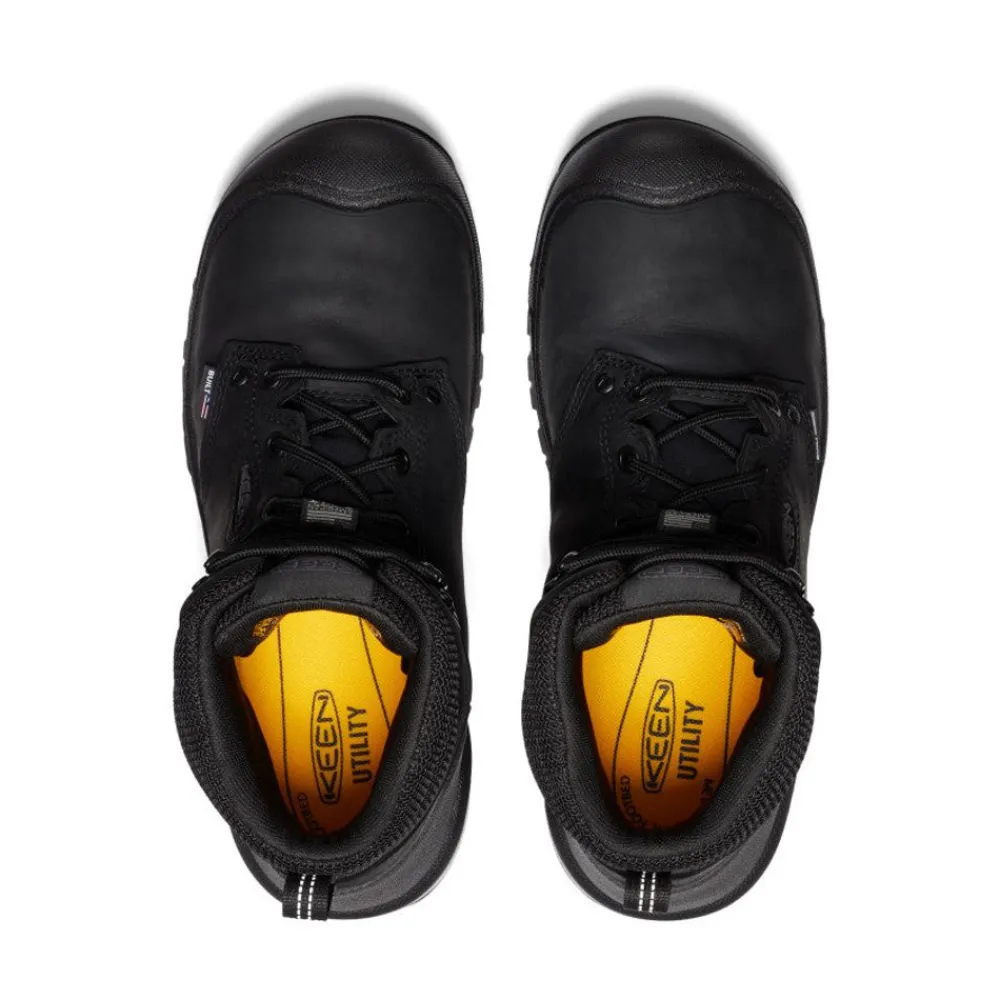 Online Men'S Independence 6" Waterproof Boot (Soft Toe) | Black/Black Men Work Boots & Shoes