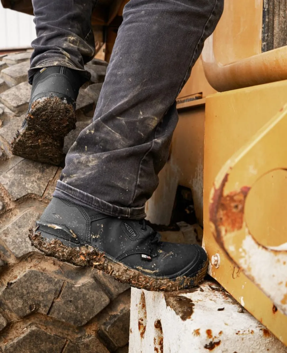 Online Men'S Independence 6" Waterproof Boot (Soft Toe) | Black/Black Men Work Boots & Shoes
