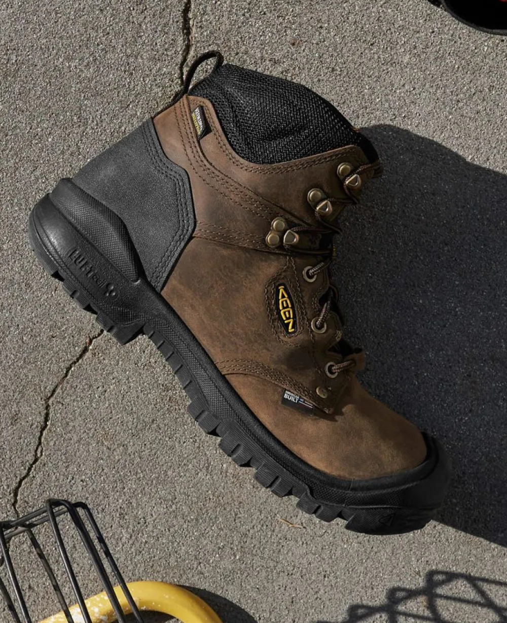 Clearance Men'S Independence 6" Waterproof Boot (Carbon Fiber Toe) | Dark Earth/Black Men Work Boots & Shoes