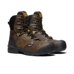 New Men'S Independence 8" Waterproof Boot (Carbon Fiber Toe) | Dark Earth/Black Men Work Boots & Shoes