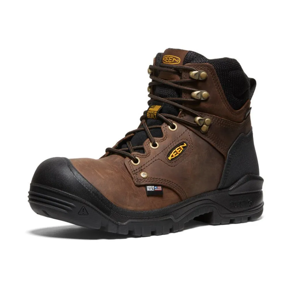 Discount Men'S Independence 6" Waterproof Boot (Soft Toe) | Dark Earth/Black Men Work Boots & Shoes