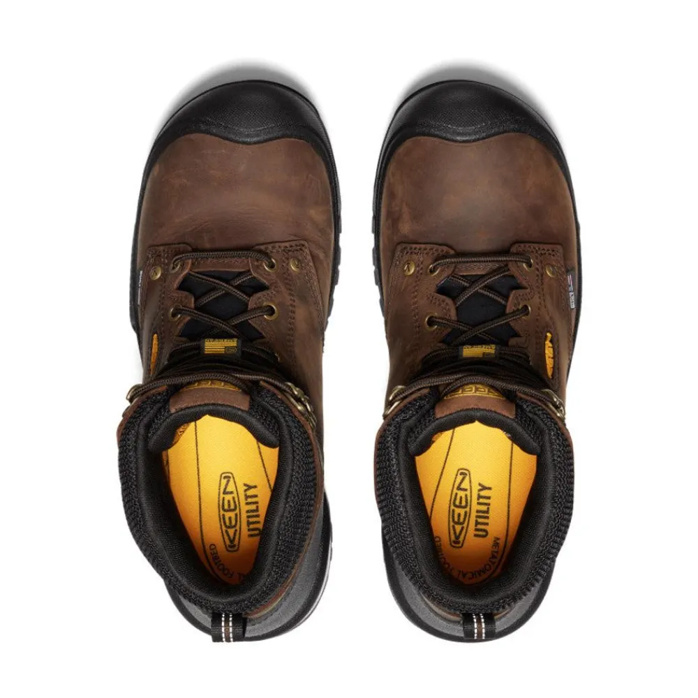 Discount Men'S Independence 6" Waterproof Boot (Soft Toe) | Dark Earth/Black Men Work Boots & Shoes