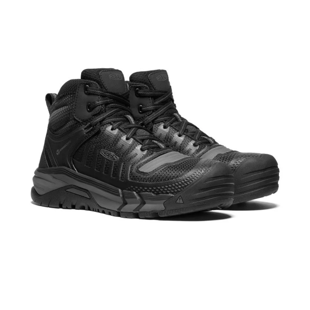 Hot Men'S Kansas City Mid (Carbon-Fiber Toe) | Black/Gun Metal Men Work Boots & Shoes