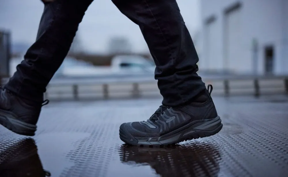 Hot Men'S Kansas City Mid (Carbon-Fiber Toe) | Black/Gun Metal Men Work Boots & Shoes