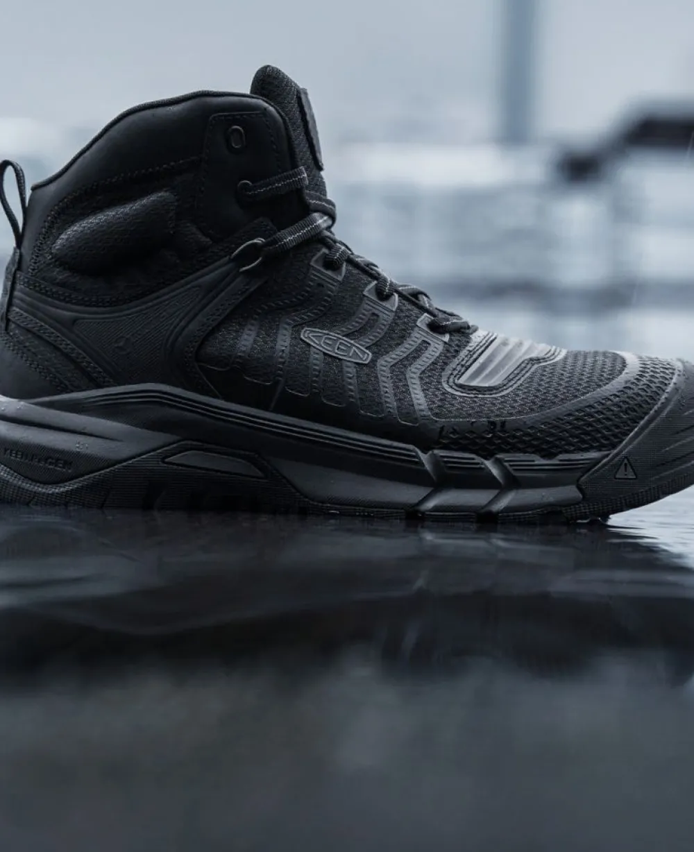 Hot Men'S Kansas City Mid (Carbon-Fiber Toe) | Black/Gun Metal Men Work Boots & Shoes