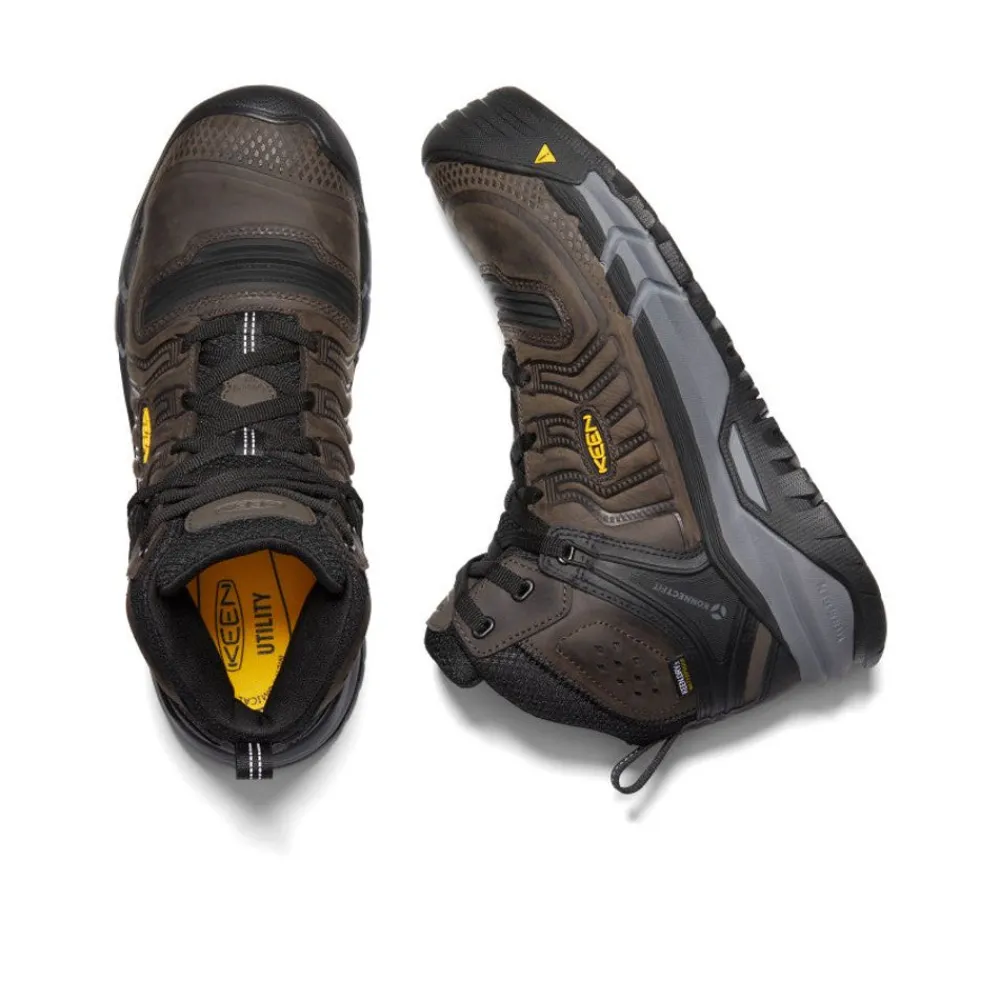 Sale Men'S Kansas City+ Waterproof Mid (Carbon-Fiber Toe) | Coffee Bean/Black Men Work Boots & Shoes
