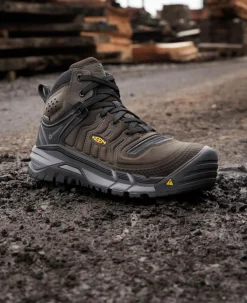 Sale Men'S Kansas City+ Waterproof Mid (Carbon-Fiber Toe) | Coffee Bean/Black Men Work Boots & Shoes