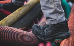 Outlet Men'S Kansas City Waterproof Mid (Carbon-Fiber Toe) | Black/Gun Metal Men Work Boots & Shoes