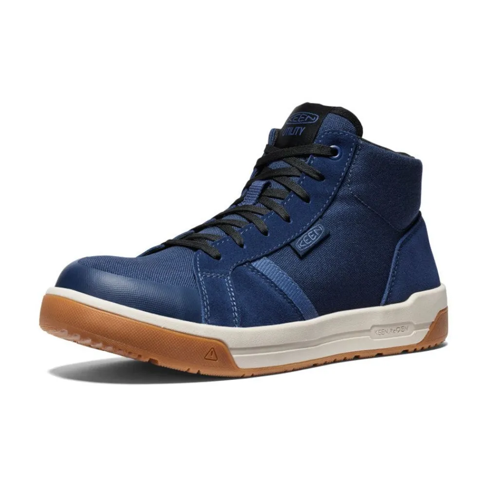 Outlet Men'S Kenton Mid Work Shoe (Carbon-Fiber Toe) | Naval Academy/Gum Men Work Boots & Shoes