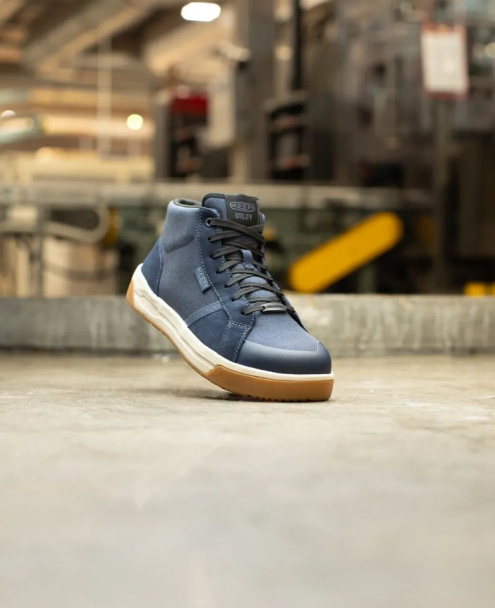 Outlet Men'S Kenton Mid Work Shoe (Carbon-Fiber Toe) | Naval Academy/Gum Men Work Boots & Shoes