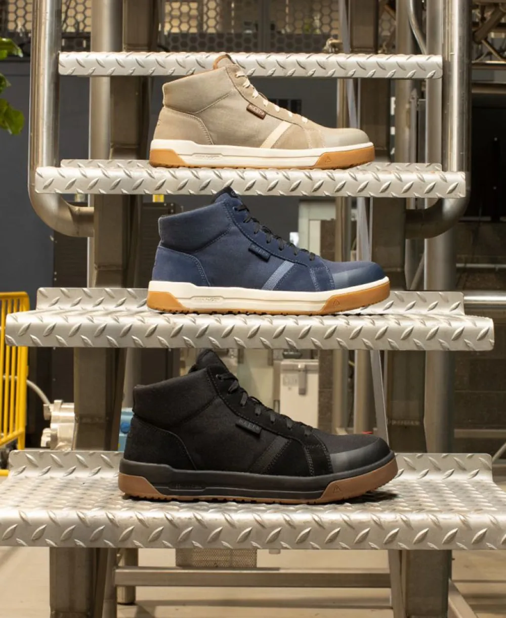 Outlet Men'S Kenton Mid Work Shoe (Carbon-Fiber Toe) | Naval Academy/Gum Men Work Boots & Shoes