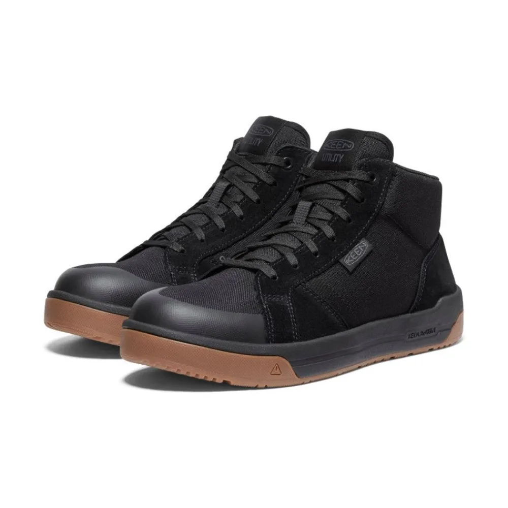 Clearance Men'S Kenton Mid Work Shoe (Carbon-Fiber Toe) | Black/Gum Men Work Boots & Shoes