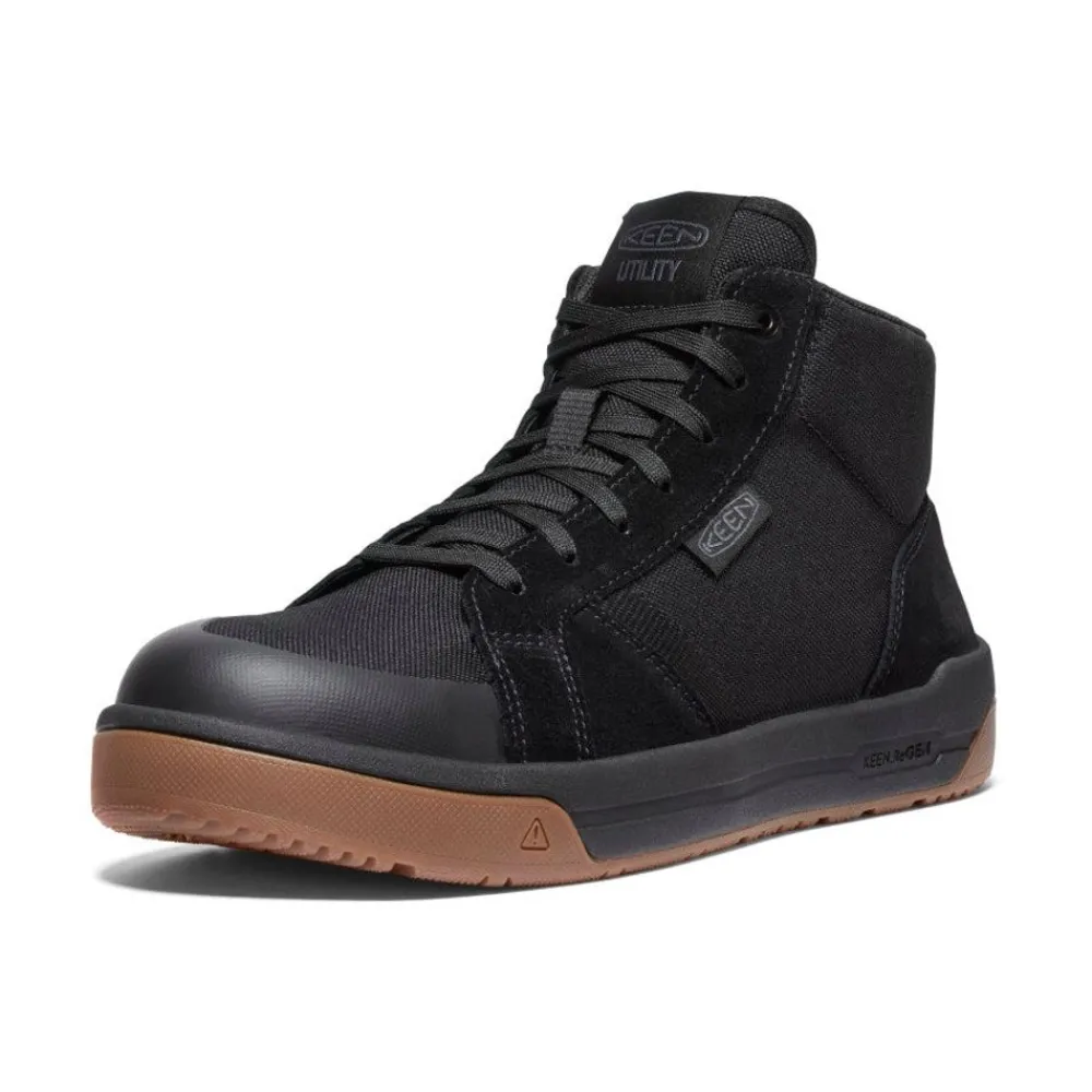 Clearance Men'S Kenton Mid Work Shoe (Carbon-Fiber Toe) | Black/Gum Men Work Boots & Shoes