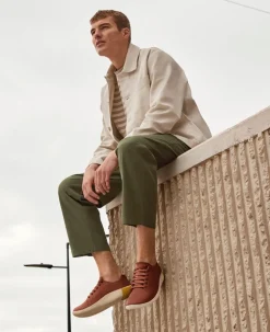 Best Men'S Knx Leather Sneaker | Tortoise Shell/Plaza Taupe Men Slip-Ons