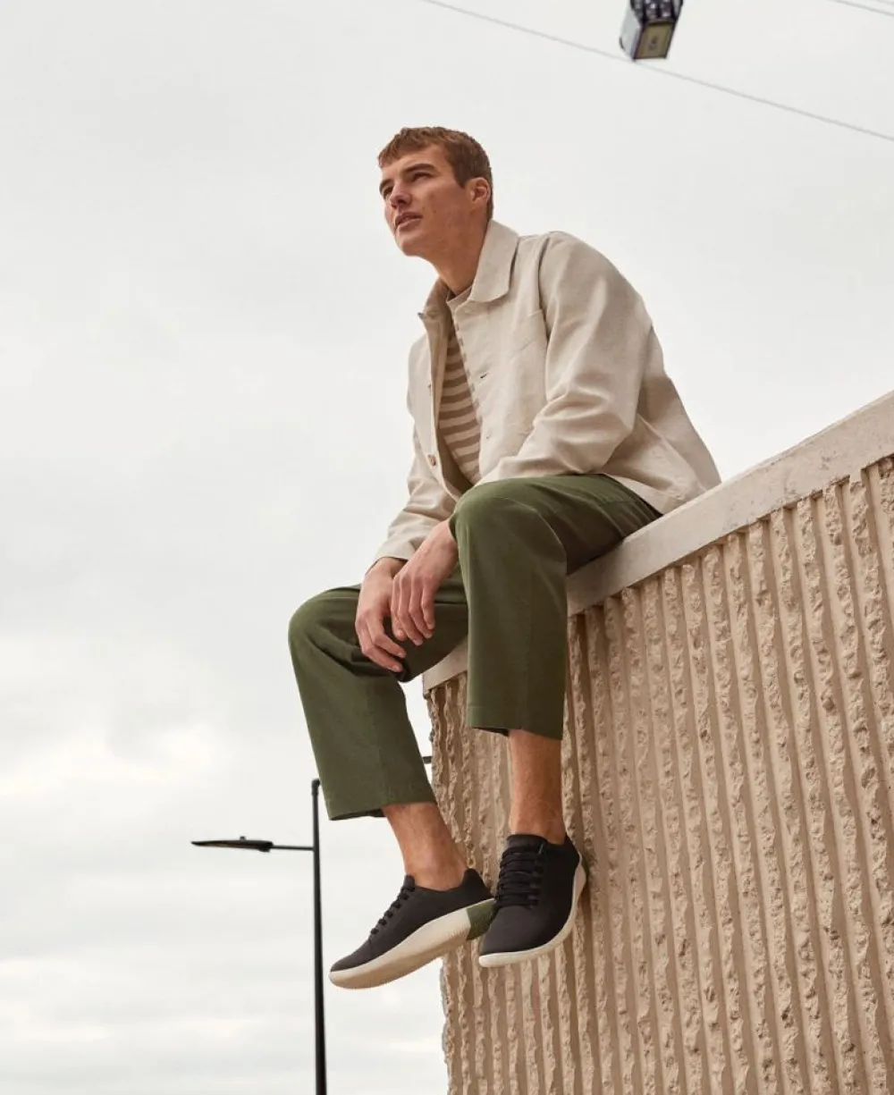 Clearance Men'S Knx Leather Sneaker | Black/Star White Men Slip-Ons