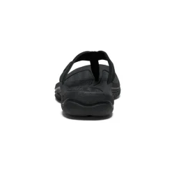 New Men'S Kona Leather Flip-Flop | Black/Steel Grey Men Slip-Ons
