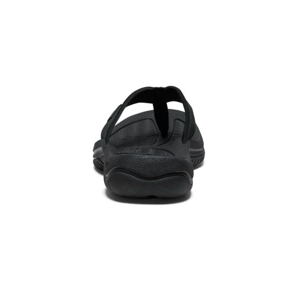 New Men'S Kona Leather Flip-Flop | Black/Steel Grey Men Slip-Ons
