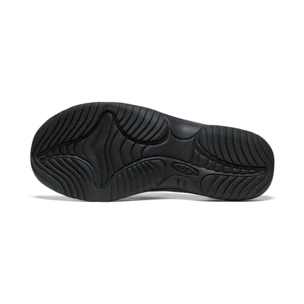 New Men'S Kona Leather Flip-Flop | Black/Steel Grey Men Slip-Ons